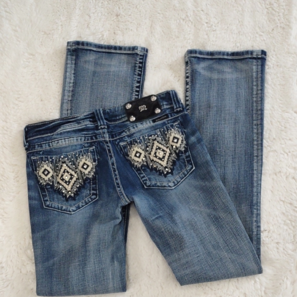 MISS ME BOOT Embellished Blue Jeans - Picture 16 of 17